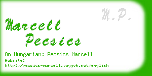 marcell pecsics business card